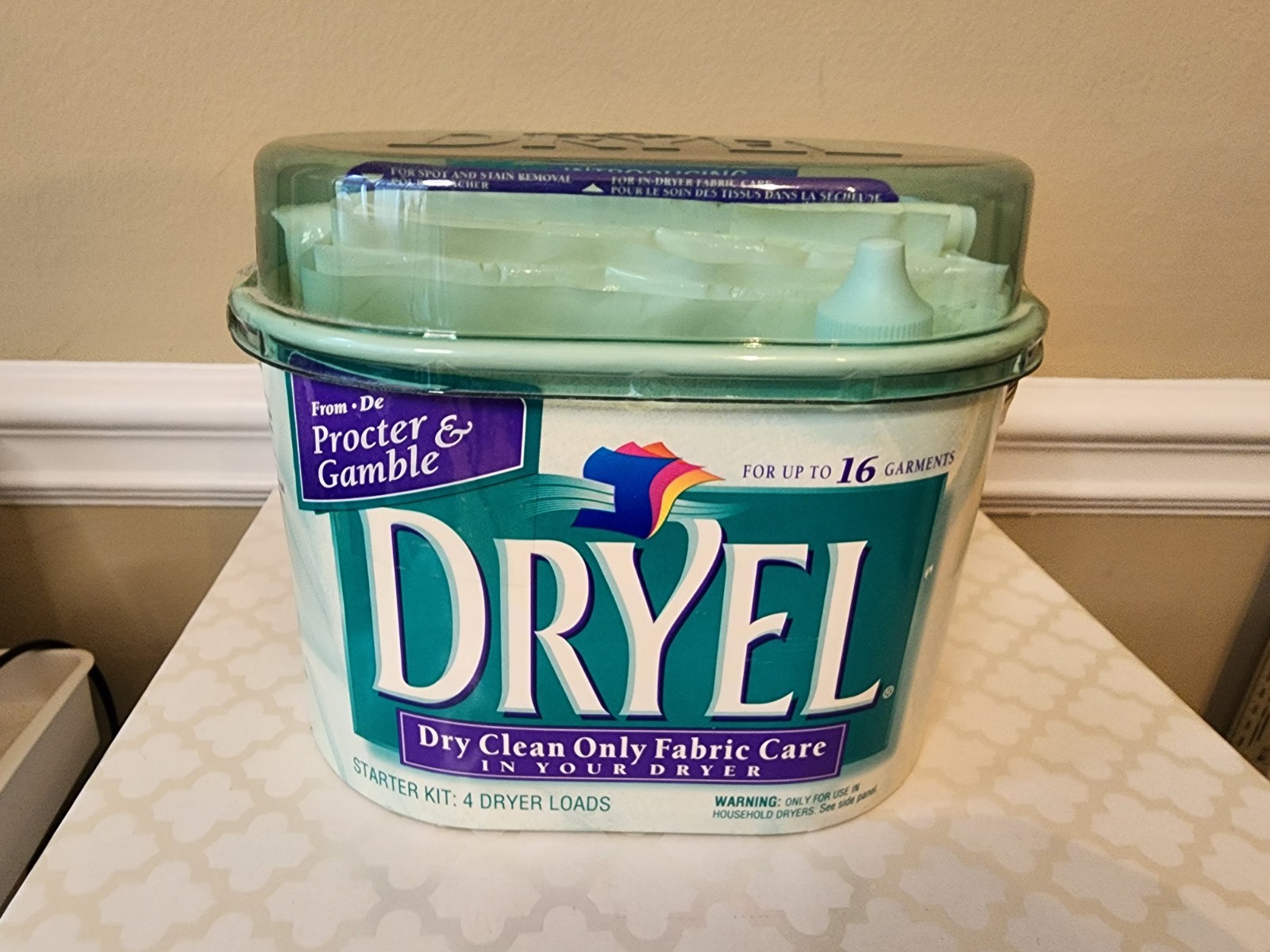 Dryel At Home Dry Cleaner Starter Kit 3-4 Loads Up To 16 Garments Vtg 1997 READ
