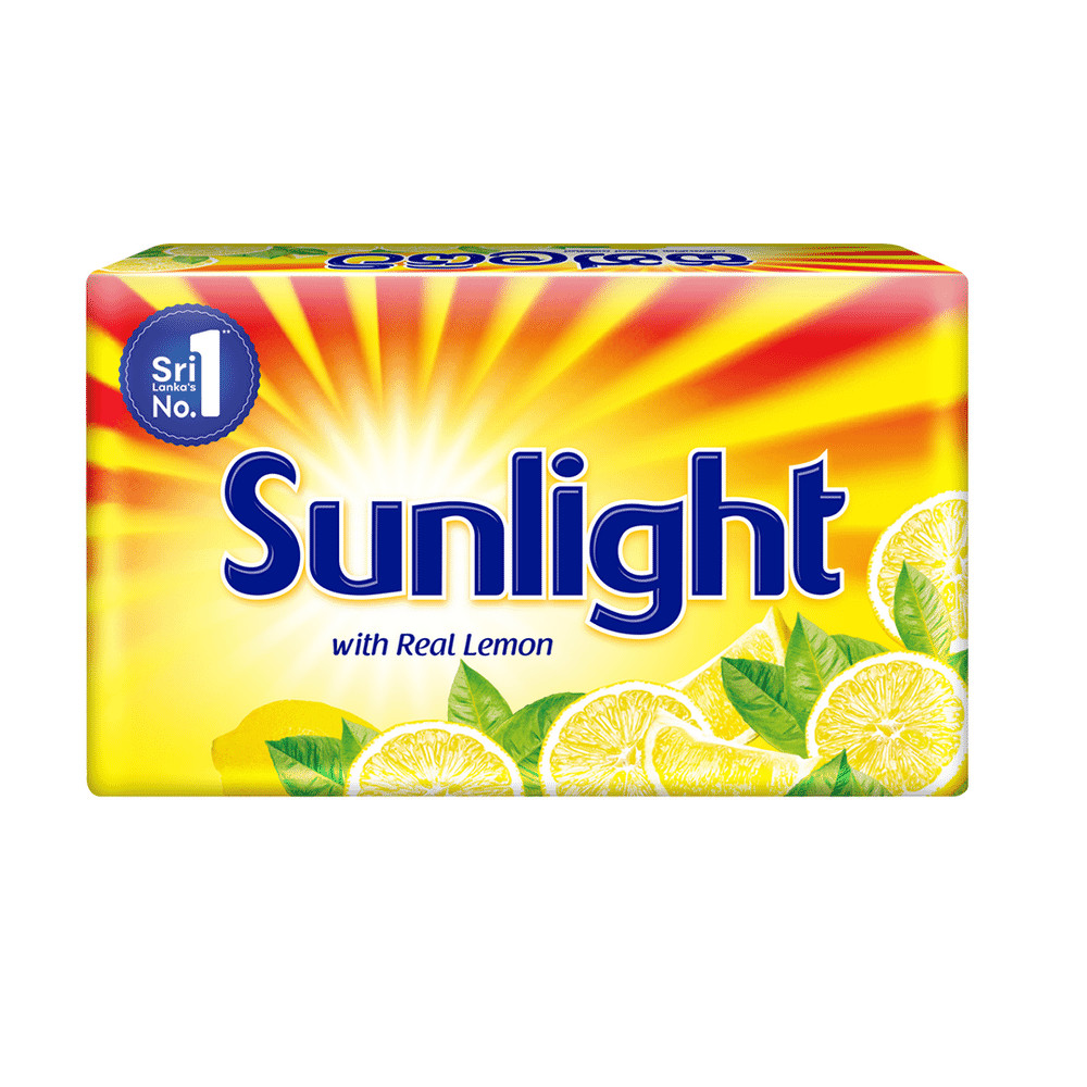 Sunlight Soap Real Lemon Power Detergent Soap Laundry Bar 110g