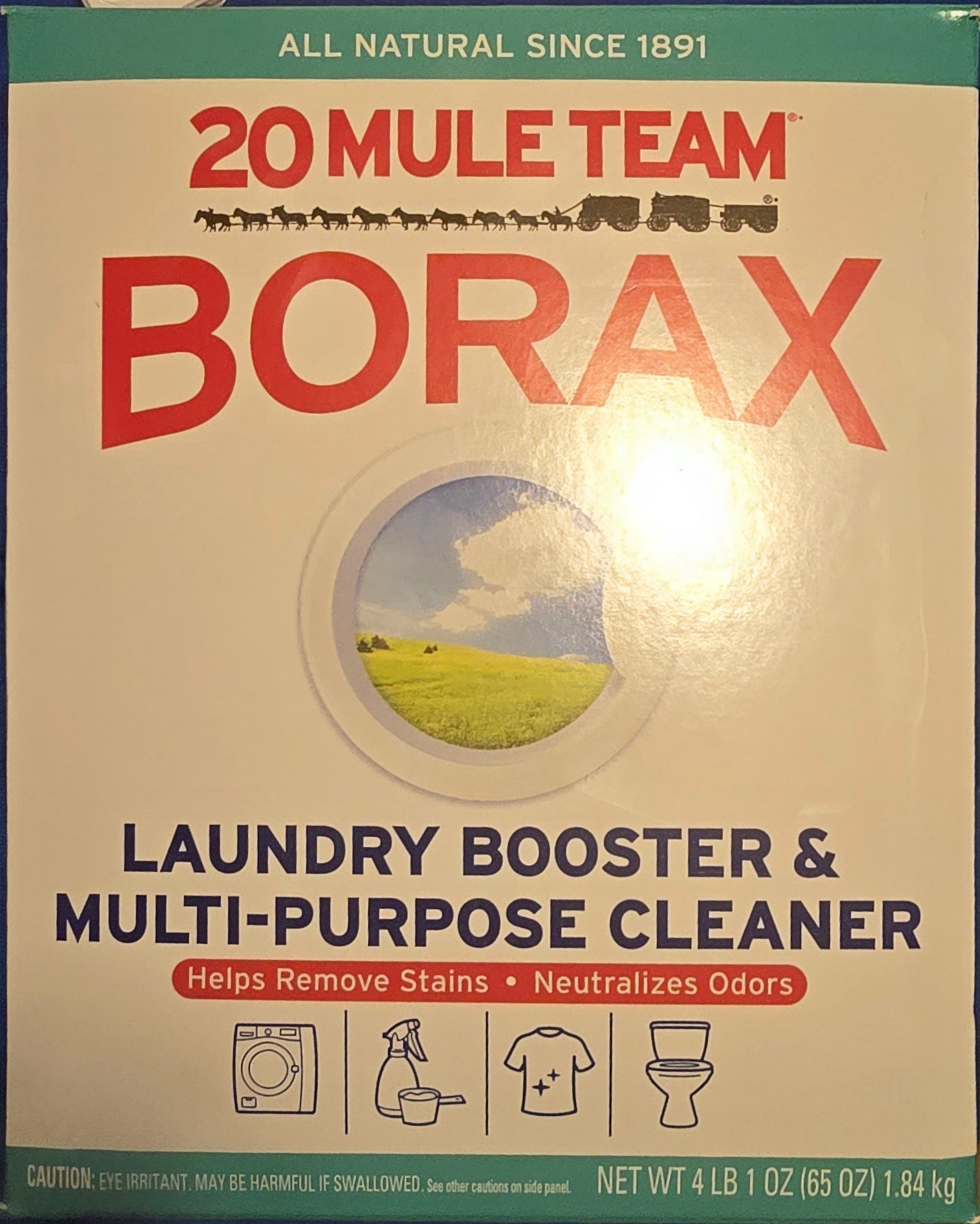 20 Mule Team BoraxLaundry BoostAll Natural Booster, Multi Purpose Cleaner-65Oz