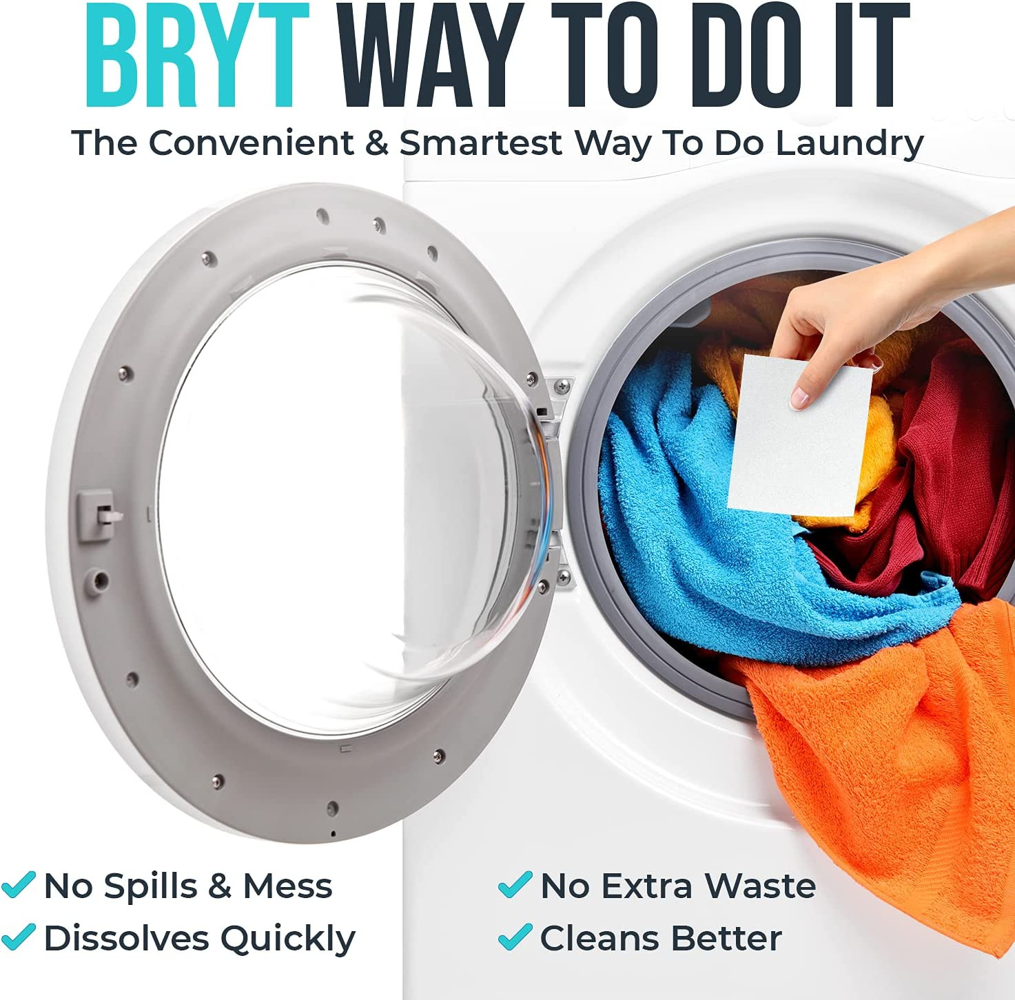 Laundry Detergent Sheets Eco Friendly Light Fresh Scent 50 Pack Detergent Strip
