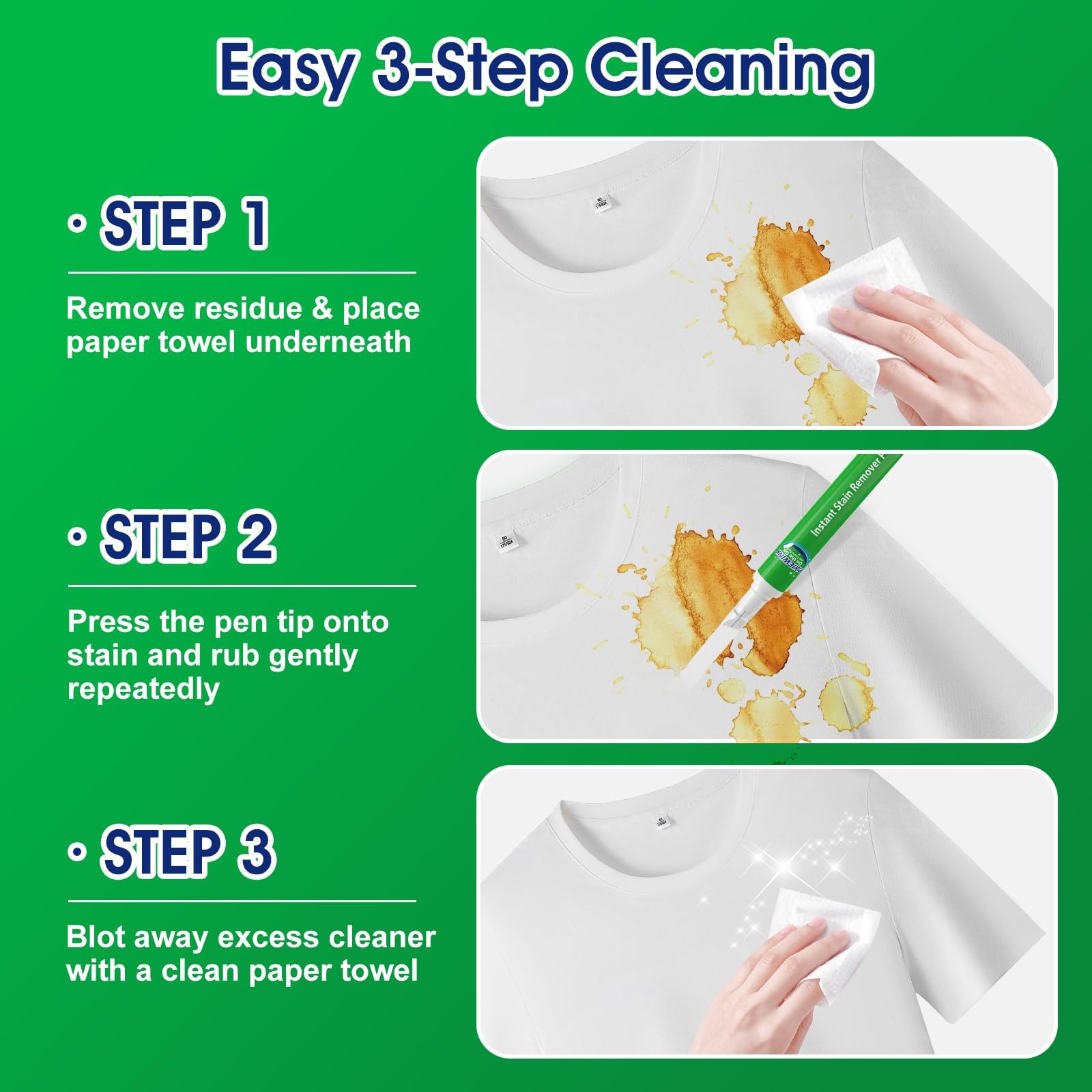 PIXIEWINK Stain Remover Pens for Clothing, 5 Pack – 1.69 Fl Oz (Pack of 1)