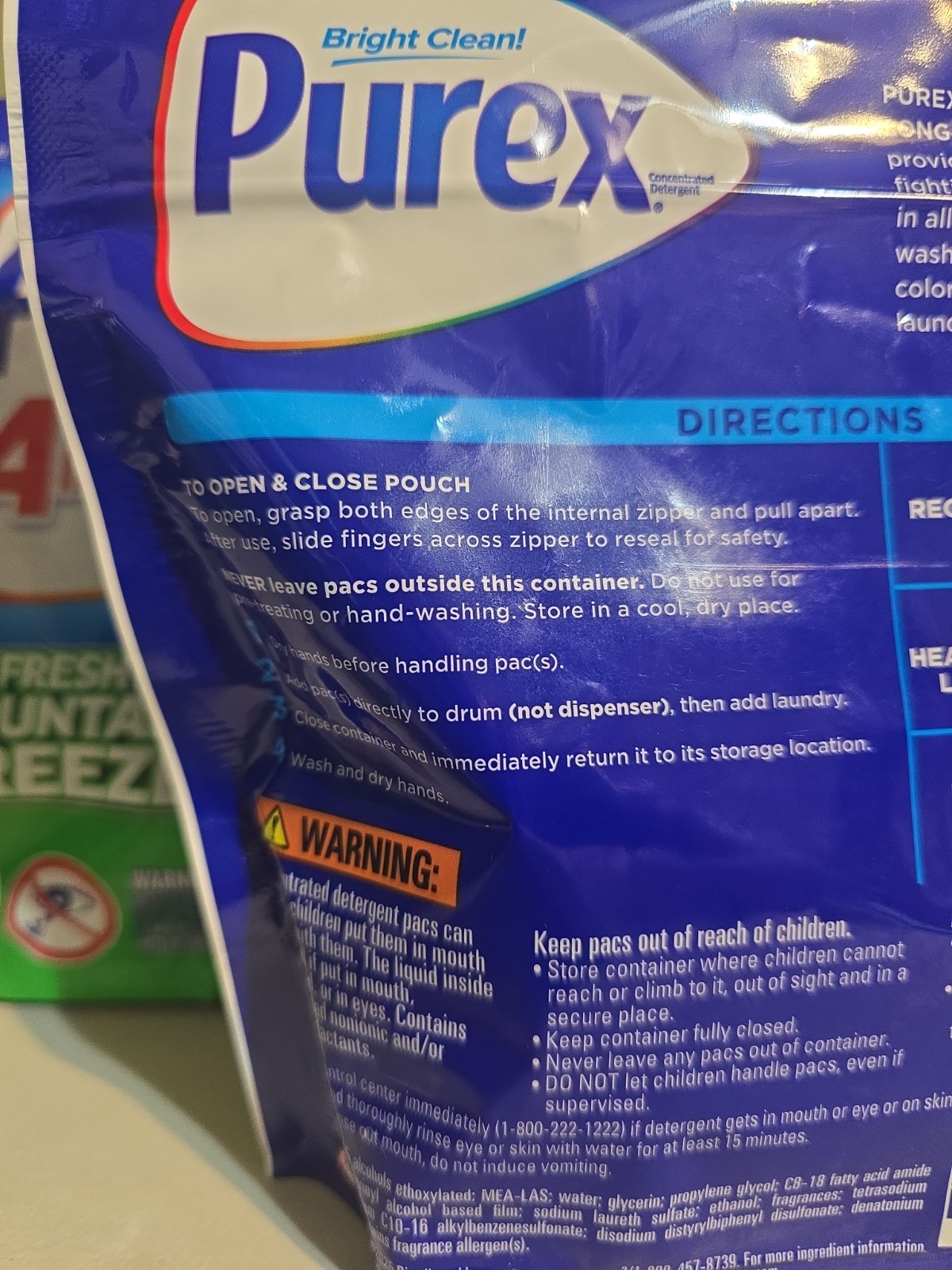 3 Pack Of 21 Pcs Purex 4-in-1 Laundry Detergent Fresh + Odor Fighter Pacs