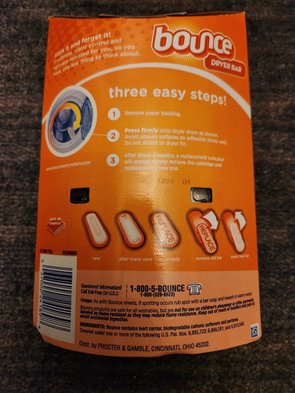 Bounce Dryer Bar 2 Month Outdoor Fresh Scent Fabric Softener NEW 1 Bar & Holder