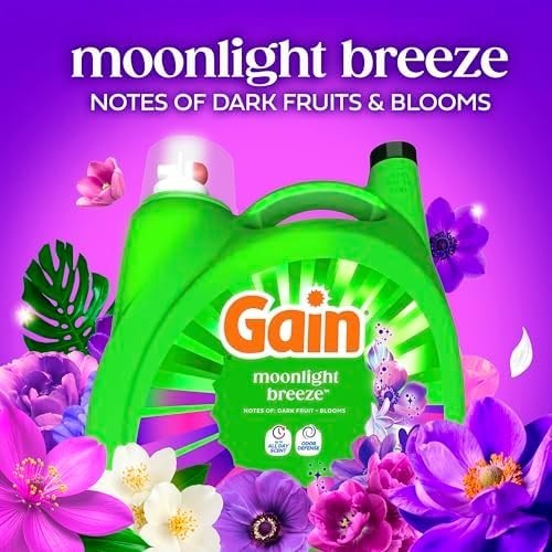 Gain Liquid Laundry Detergent Moonlight Breeze HE 132 fl oz 100 Loads