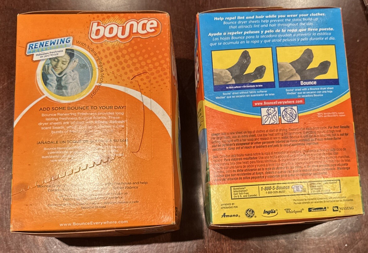 Bounce Dryer Sheets 496 Outdoor Fresh Softens Reduces Wrinkles Static Renewing