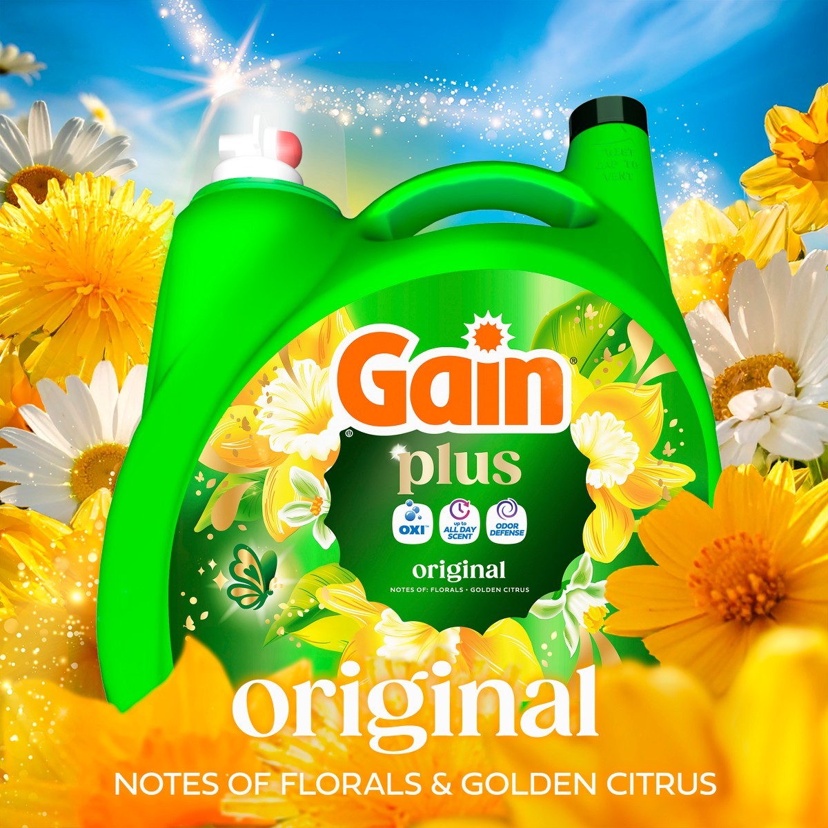 Gain Original Plus Liquid Laundry Detergents 129 Loads – 170oz