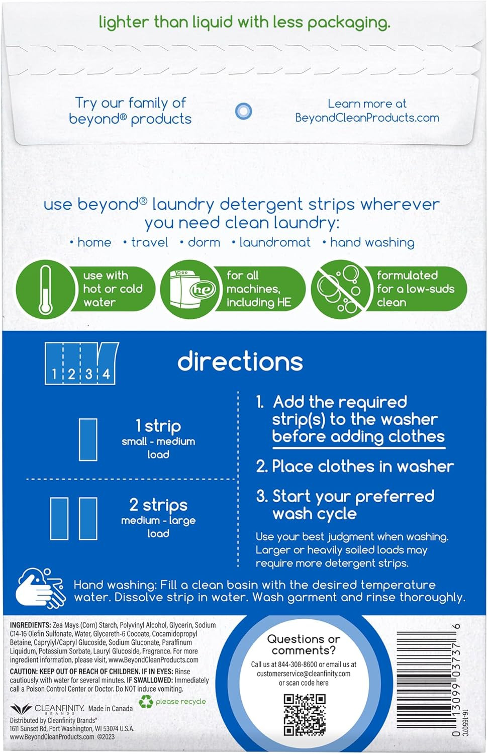 Laundry Detergent Strips [12 Packs of 32 Strips] – Fresh Linen – Eco-Friendly, H