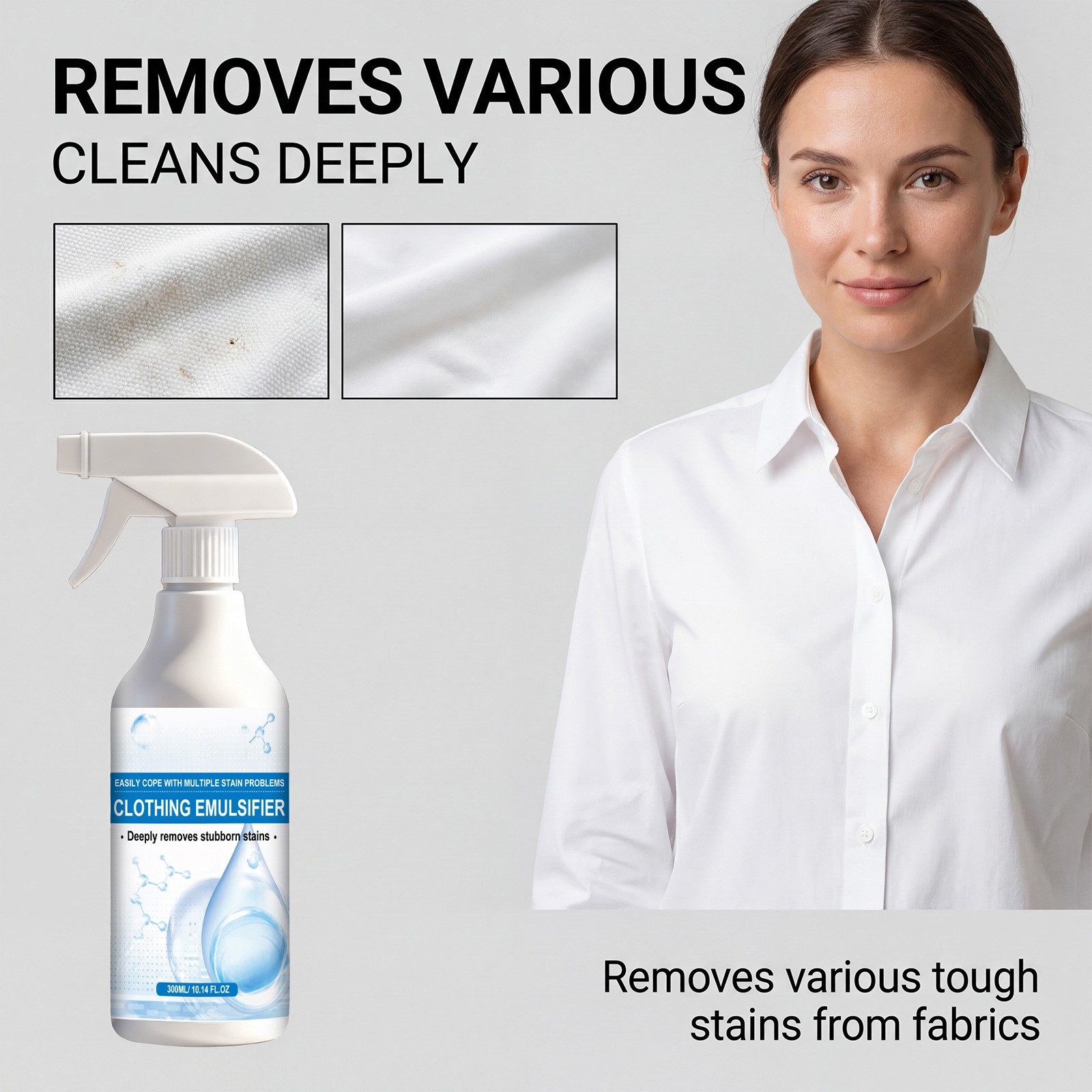 Sowhathow Laundry Stain Remover, Powerful Stain Remover Clothes Dry-Clean Spray