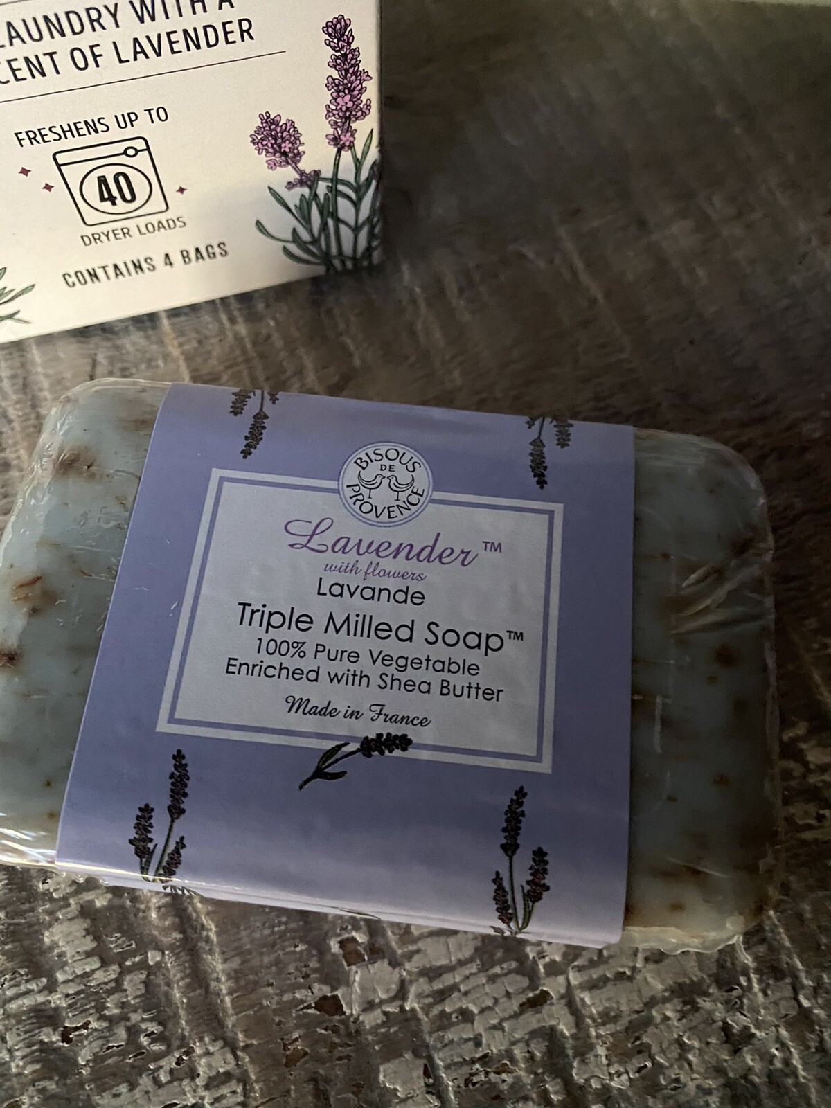 TRADER JOES LAVENDER DISH SOAP DETERGENT LAUNDRY DRYER BAGS SALT SCRUB natural