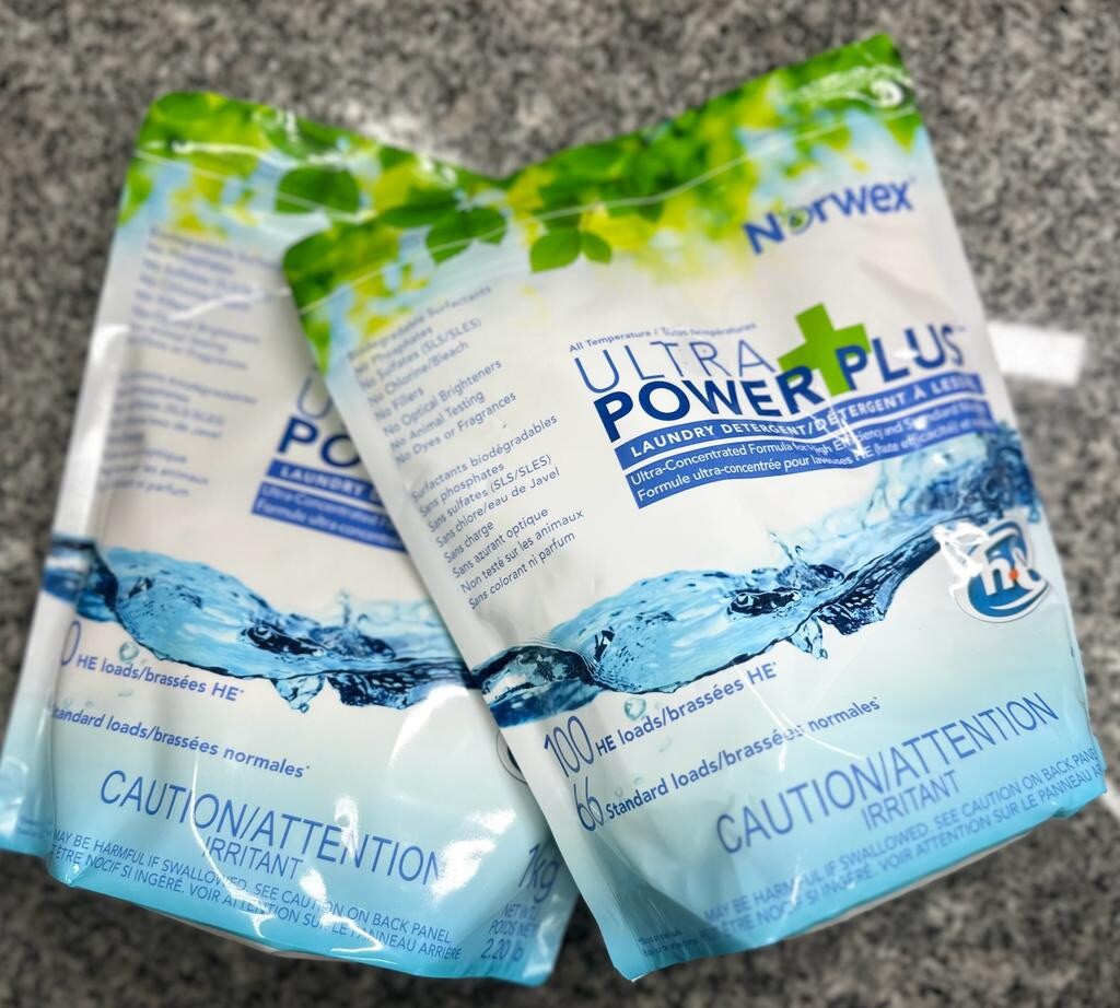 Norwex Laundry Detergent Ultra Power Plus (2 bags ) 2.2 Lbs. Each