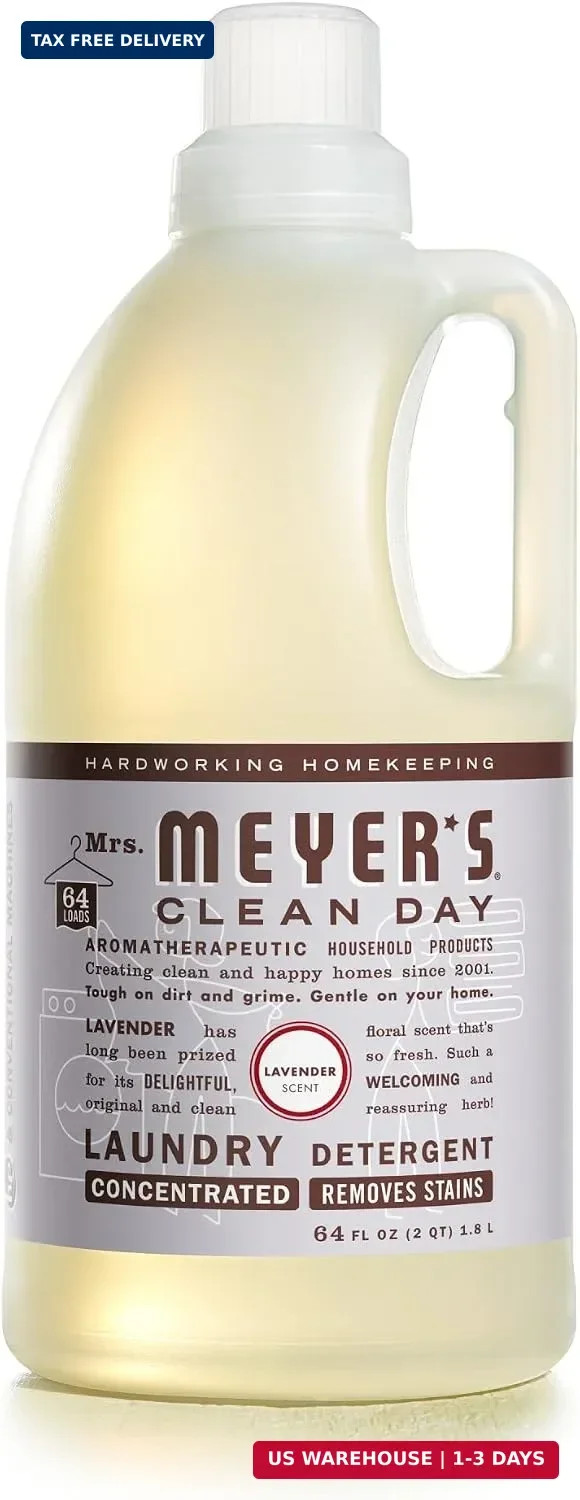 CLEAN DAY Liquid Laundry Detergent, Biodegradable Formula Infused w