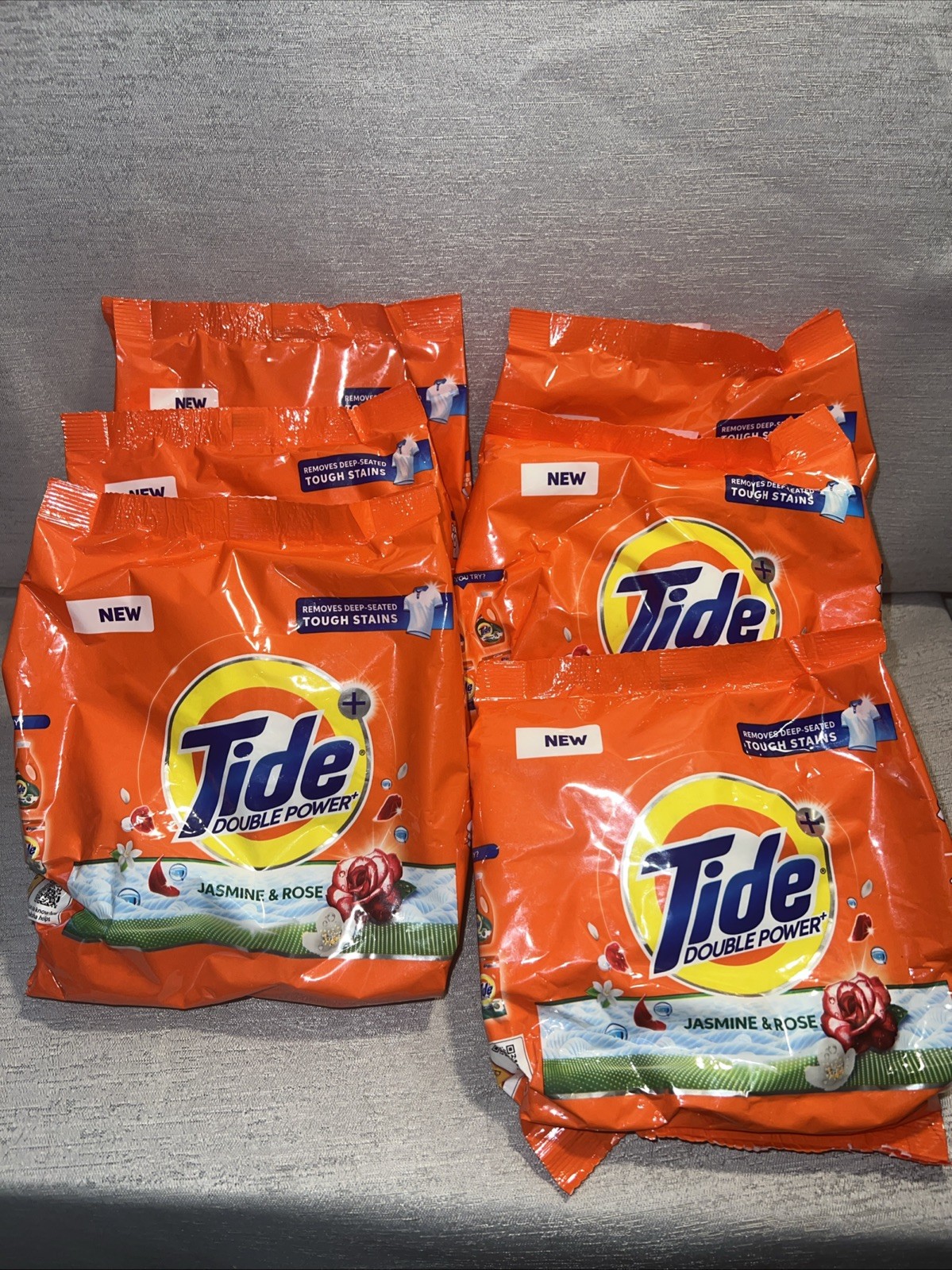 6 Tide Plus Double Power Detergent Washing Power Jasmine & Rose 500 g