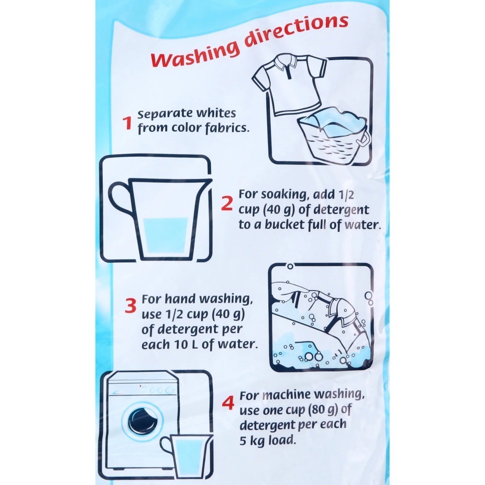 Powder Laundry Detergent Biodegradable Phosphate Free for All Ages Household Use
