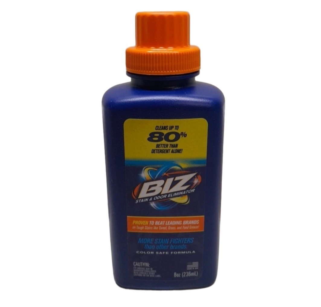 🧡 BIZ 🧡 (2-PACK) 8 Fl. Oz. 🫧 ●STAIN & ODOR ELIMINATOR● 🫧 Laundry 🫧 Booster.