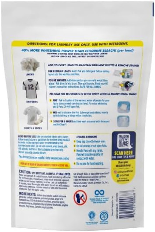 White Revive Laundry Pods – Chlorine-Free Whitener for Brighter, Vibrant Colors