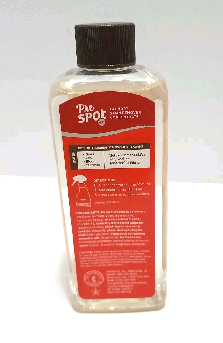 Plant-derived Pre SPOT Laundry Cleaner 4X Concentrated 8FL OZ With Spray Bottle