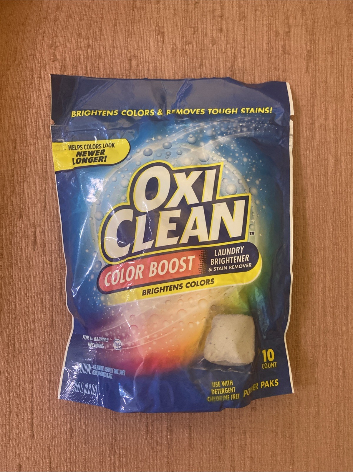 OxiClean Color Boost Color Laundry Brightener Stain Remover Power Paks 10 Ct NEW