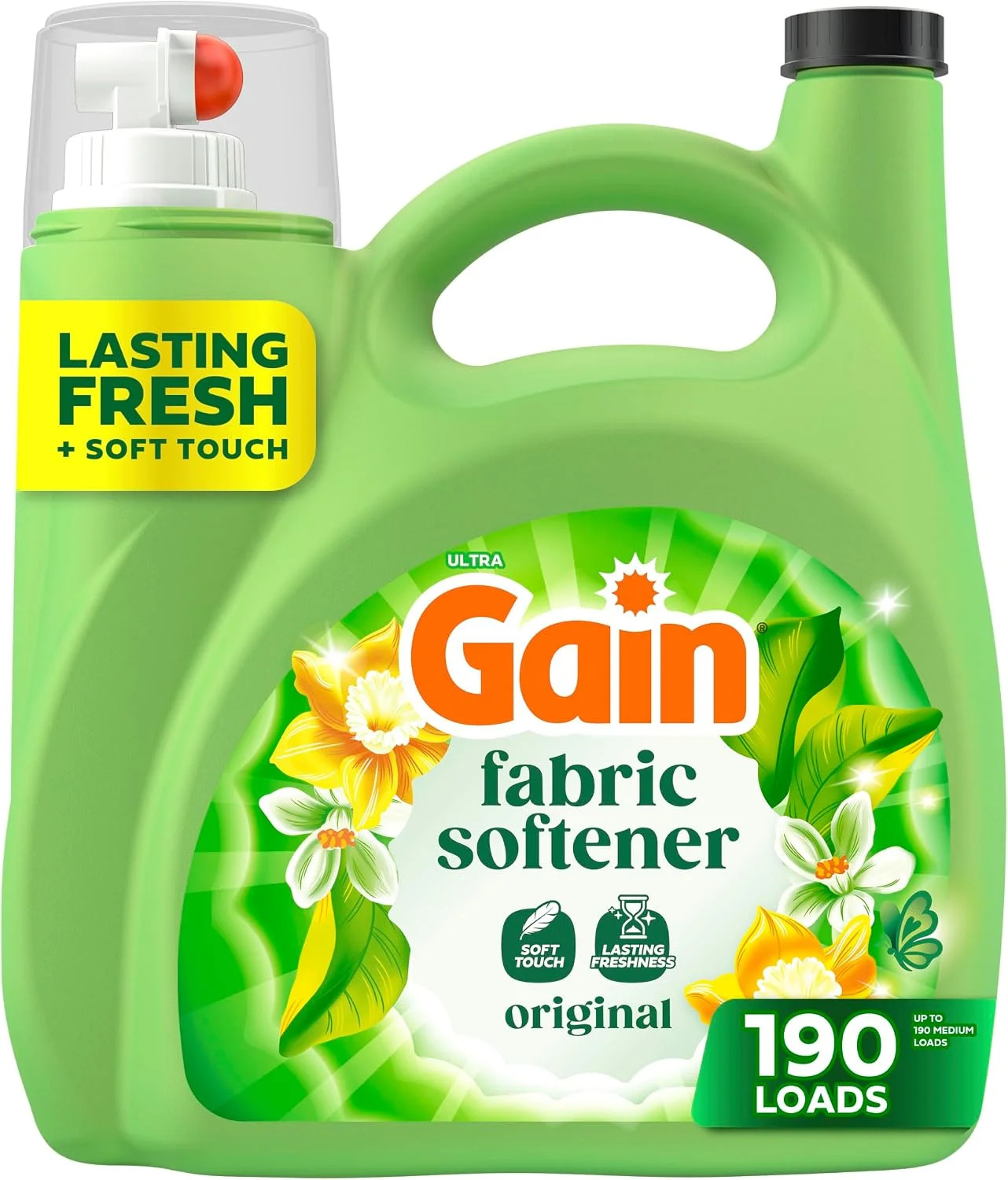 Liquid Fabric Softener, Original Scent, 140 FL OZ, 190 Loads, Liquid Fabric Soft