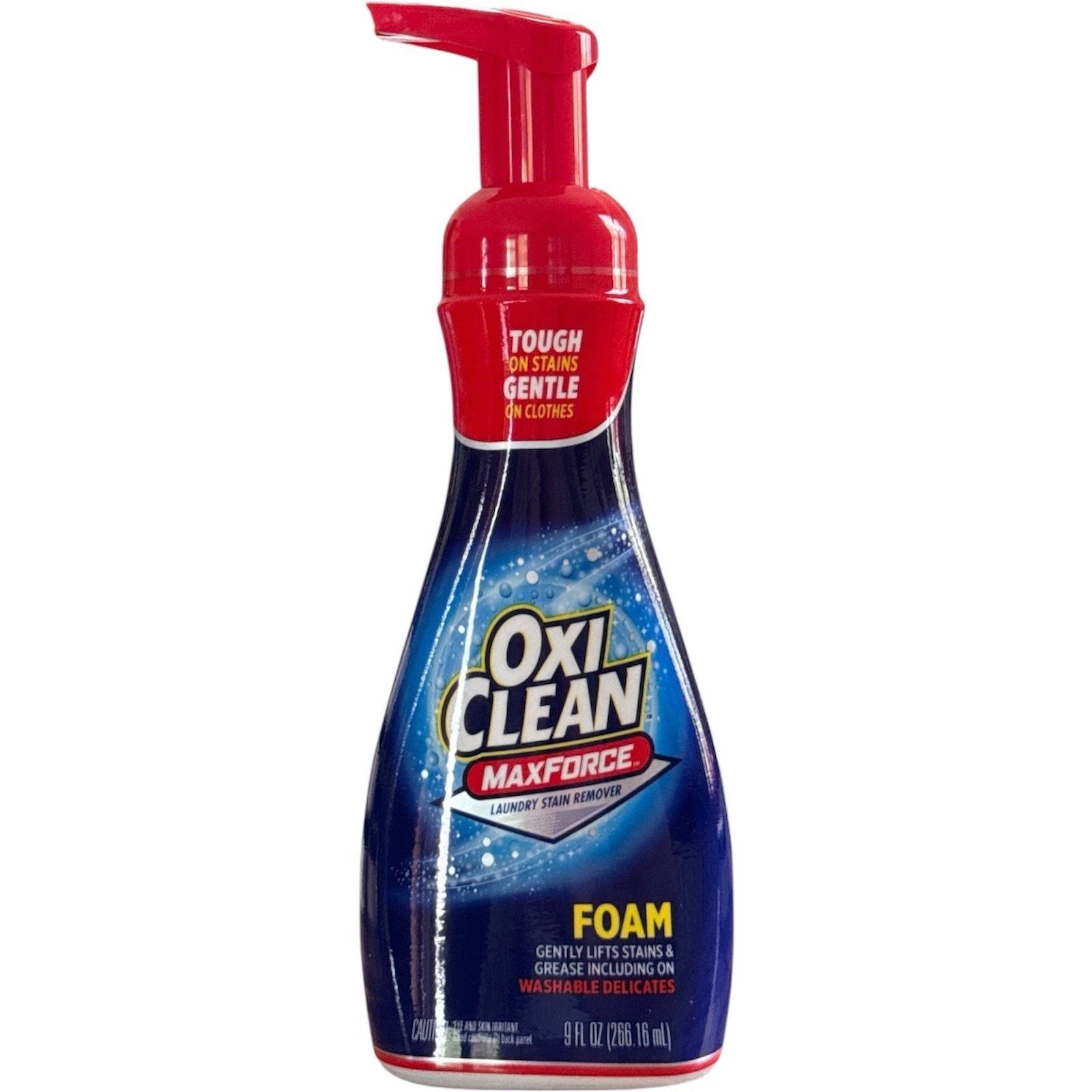 OxiClean Max Force Laundry Stain Remover FOAM Bottle 9oz Washable Delicates