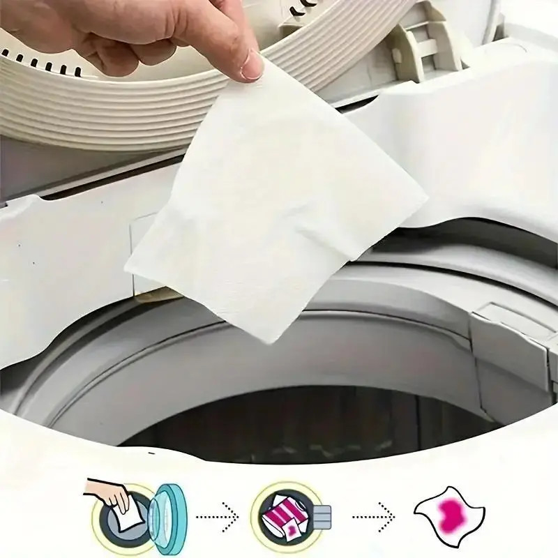 Color Catcher Sheets anti Color Run Laundry Sheets Strong Absorption Honeycomb D