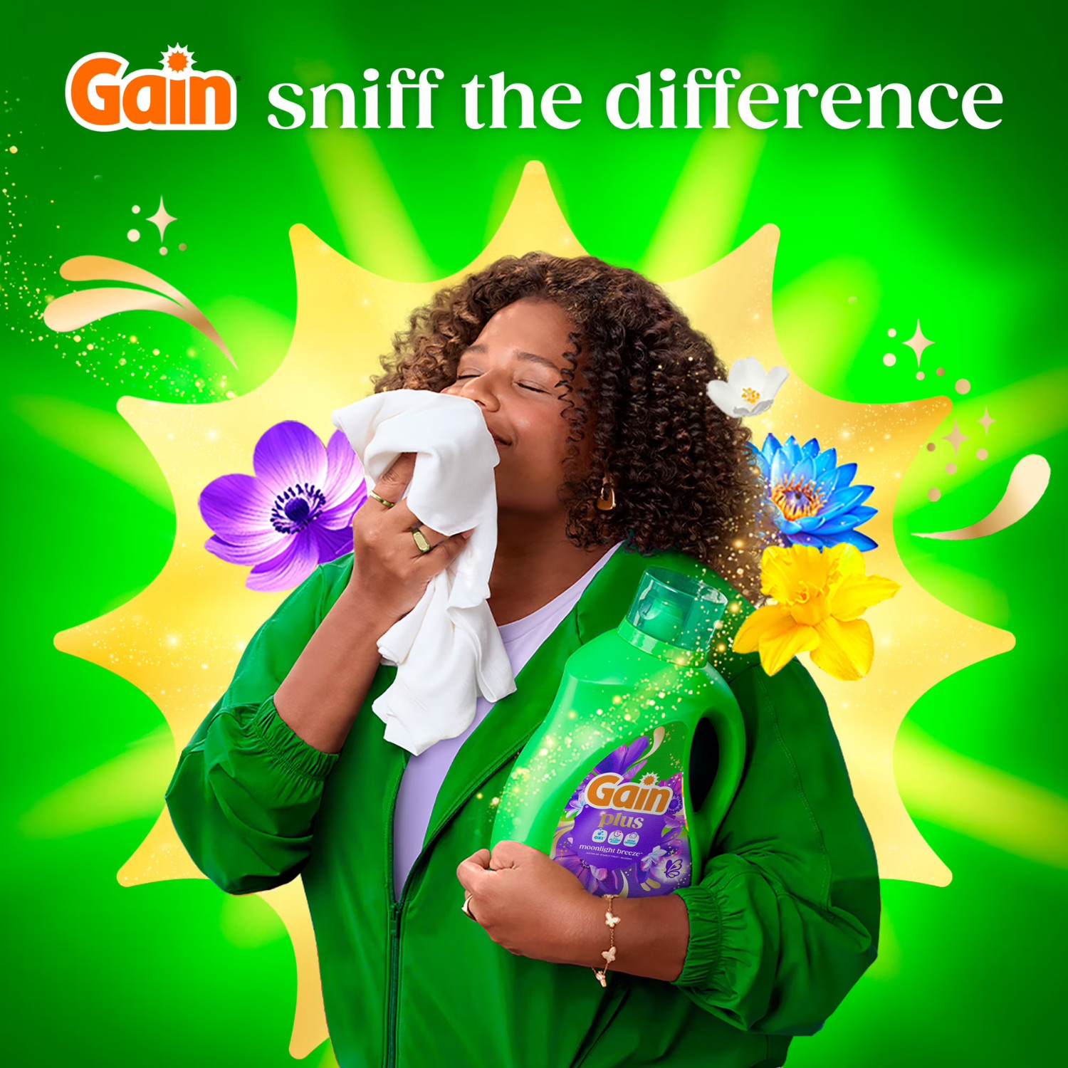Gain LQ HE Moonlight Breeze Plus Laundry Detergent 75 Loads, 99 fl oz, 2 Pack