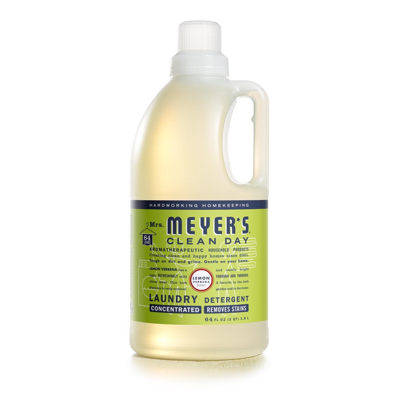 Mrs. Meyer’s 14631 Clean Day Lemon Verbena Liquid Detergent 64 oz. (Pack of 6)