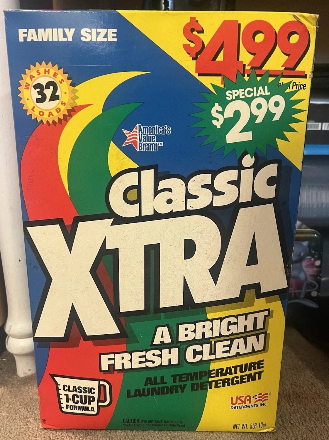 NOS XTRA Classic Powder Laundry Detergent RARE Discontinued Family Size 5lb 13oz