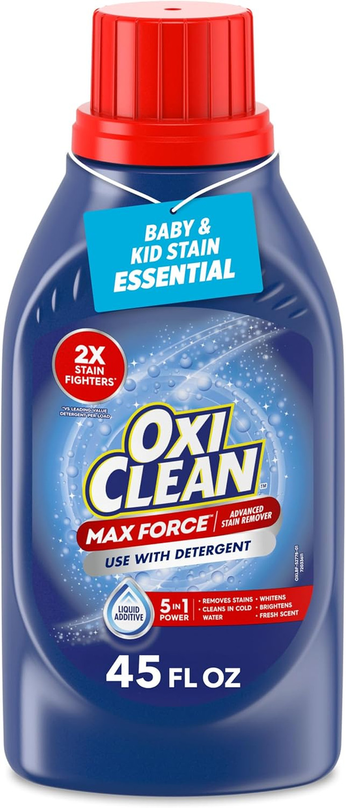 Oxiclean Max Force Advanced Stain Remover Liquid, Color-Safe, Bleach-Free Kids a