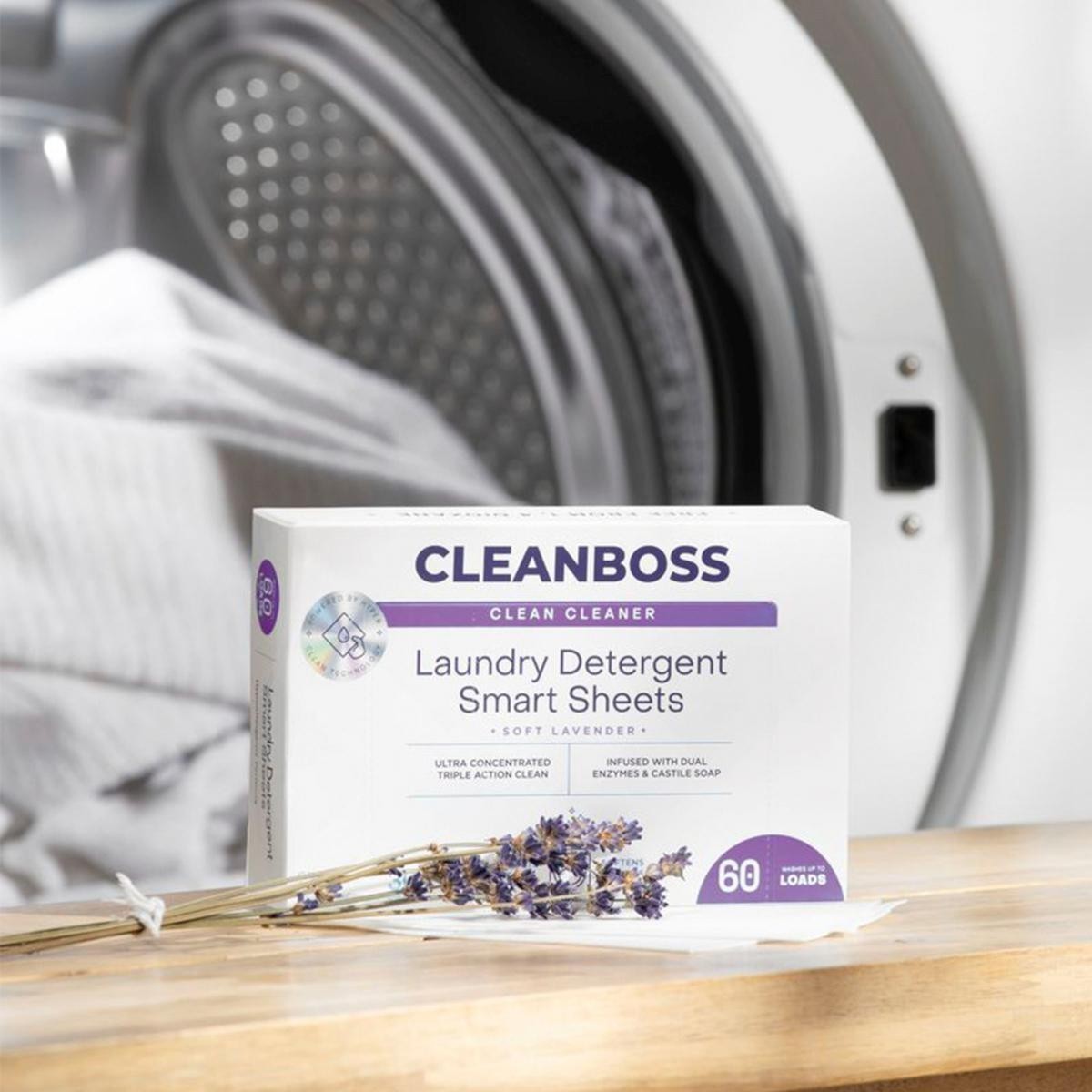 CleanBoss 2-pk Powerful Laundry Smart Sheets Up to 120 Loads Clean Coconut New