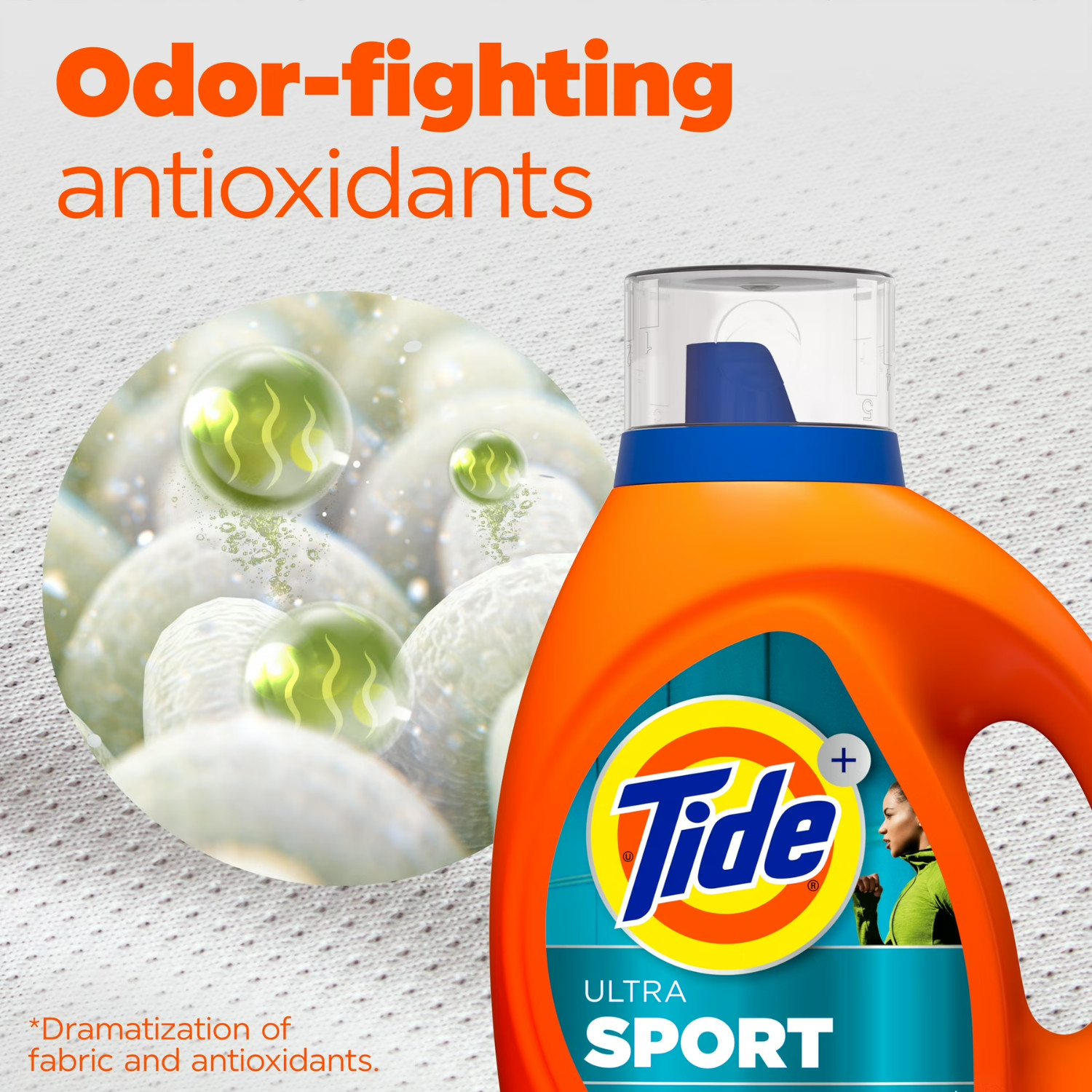 Tide Ultra Sport Laundry Detergent Advanced Sweat&Stain Remover 117 oz, 83 Loads