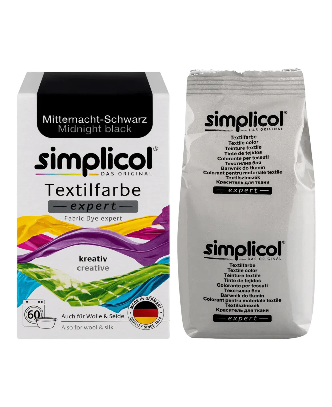 SIMPLICOL textile color EXPERT 2x color MIDNIGHT BLACK for 600g fabric