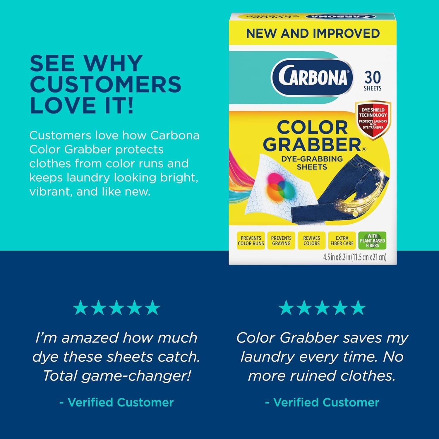 Color Grabber 30 Sheets, Prevents Color Runs & Dye Transfer in Mixed Loads, H…