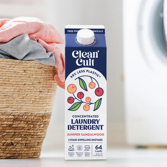 Cleancult Liquid Laundry Detergent, Juniper Sandalwood, Total 192 Loads 96 fl oz