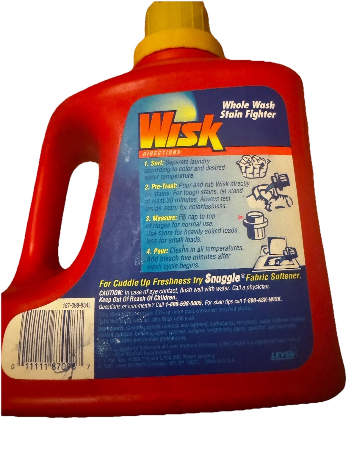 wisk laundry detergent 100 oz whole was stain fighter ultra concentrated