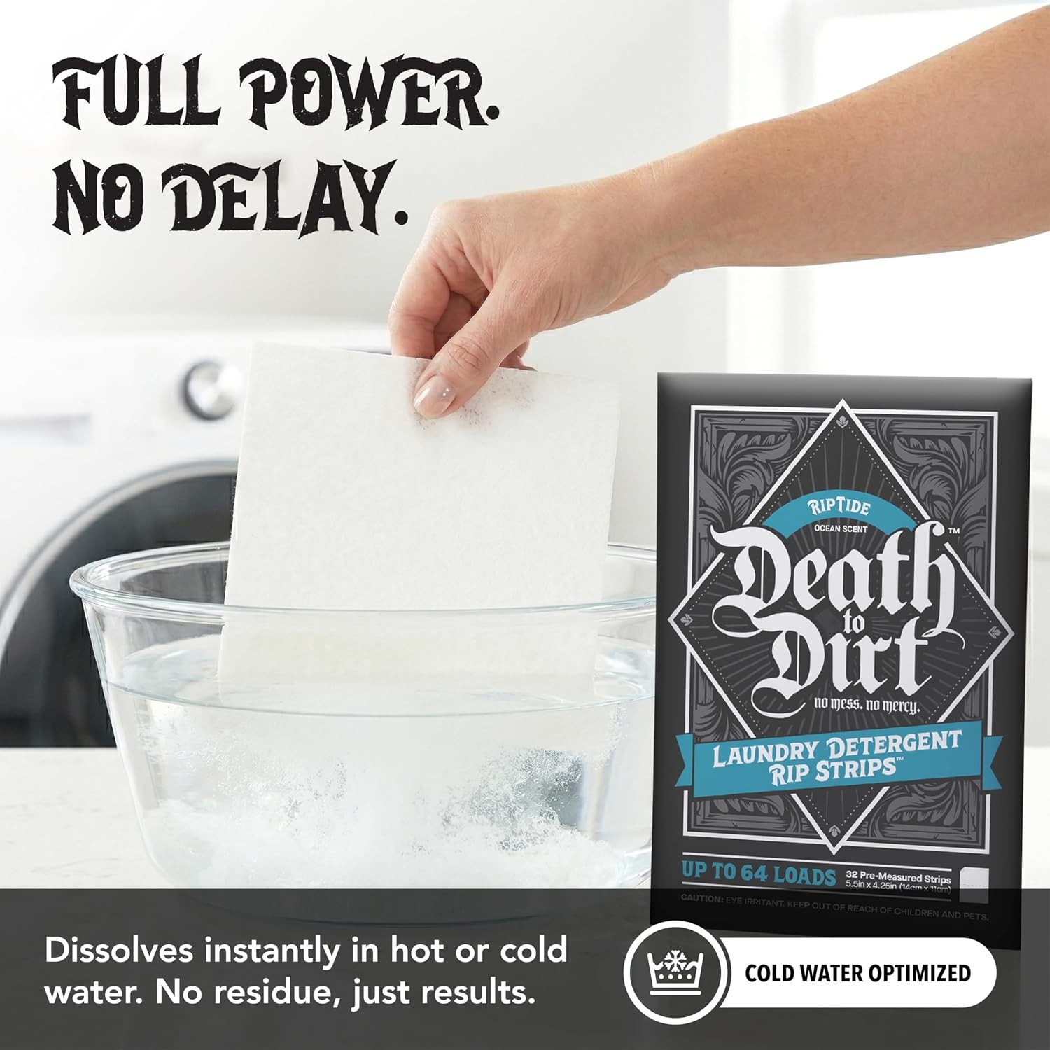 Laundry Detergent Sheets, 64 Loads, Tough on Stains and Odors, Gentle on Skin