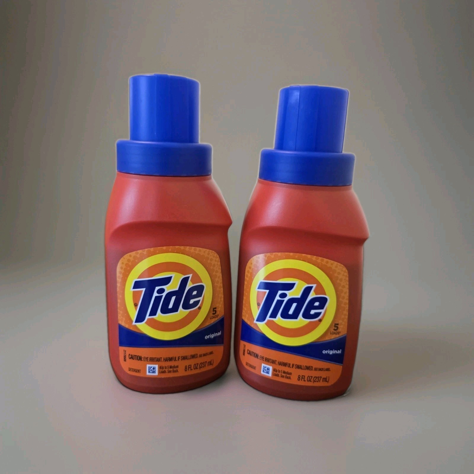 2 NEW Tide Original Liquid Laundry Detergent Mini 8 fl oz Bottles Travel Sizes