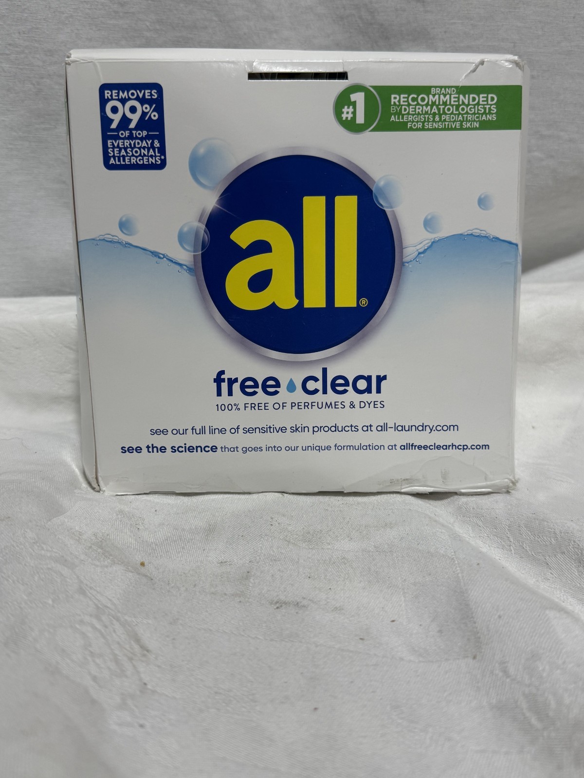 Box of 21 All Free and Clear Laundry Detergent 1.25 oz Travel Size Single Load