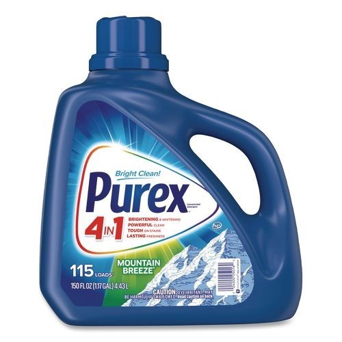 Purex Liquid Laundry Detergent, Mountain Breeze, 150 oz Bottle, 2/Pack