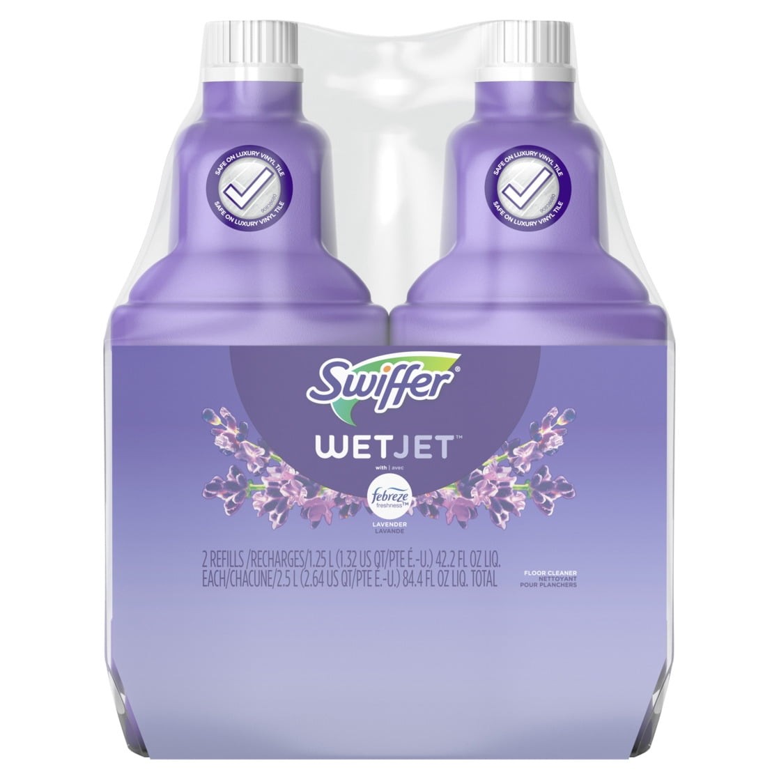 Swiffer Wet Jet Solution Refill, Lavender, 2 x 42.2 fl oz