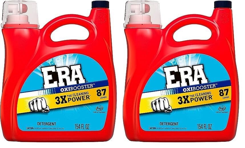 Era Oxibooster Liquid Laundry 🧺 Detergent 87 Loads 154 fl oz (Pack of 2)
