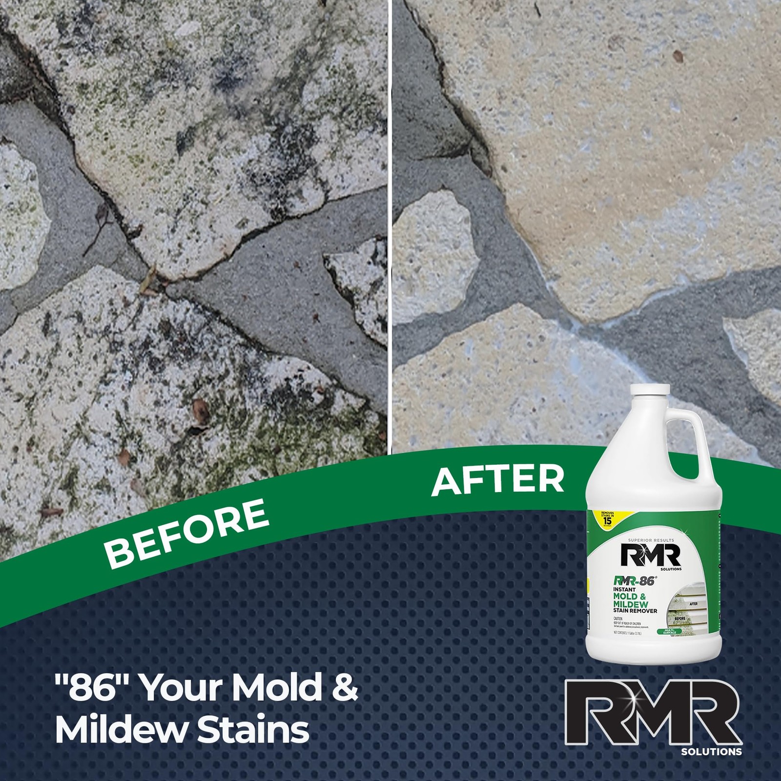 RMR-86 Instant Mold and Mildew Stain Remover 128 Fl Oz (Pack of 1), clear