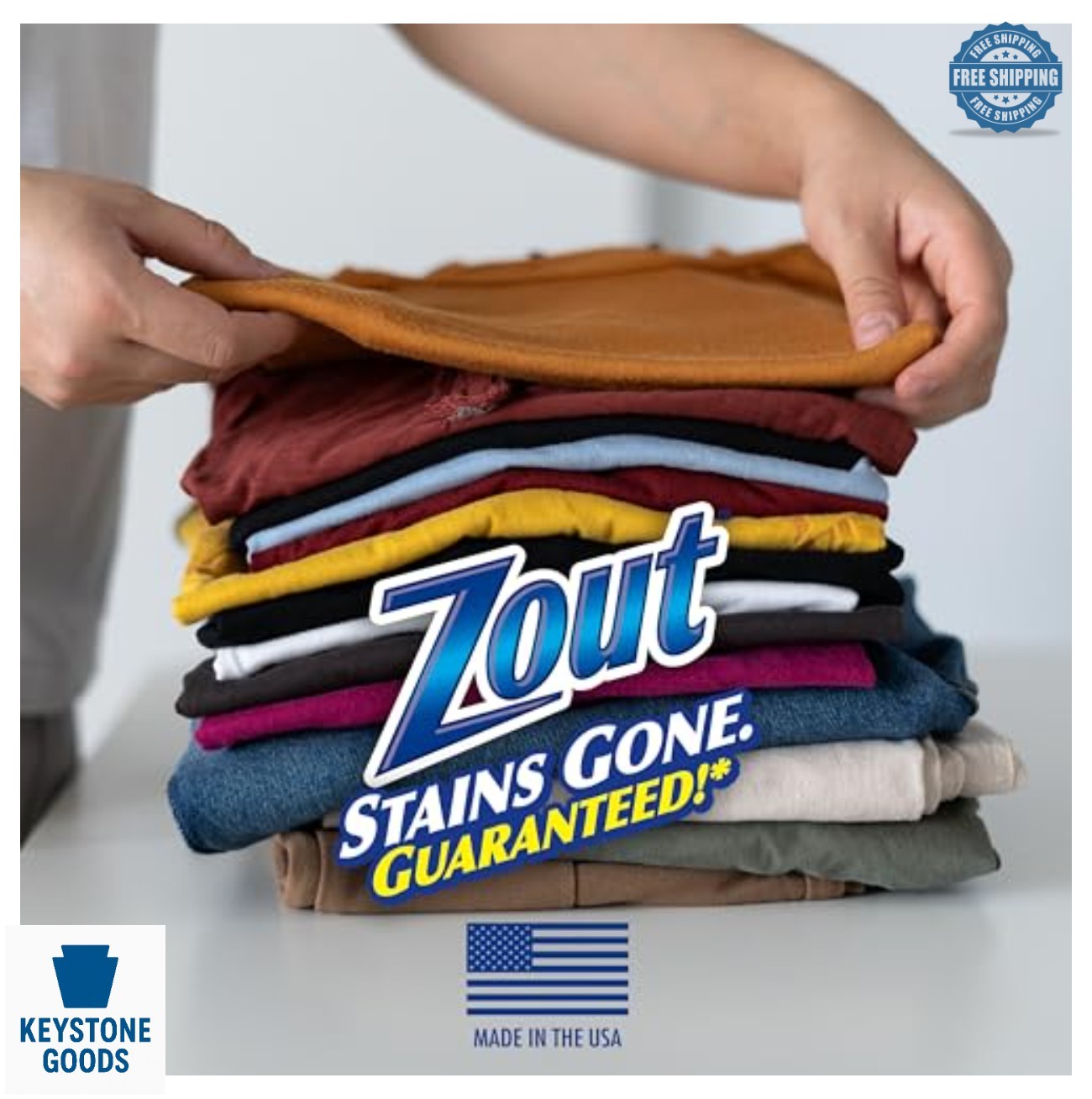 Laundry Stain Remover Triple Enzyme Formula 12 oz Blood Grass Sauce Oil Fighting
