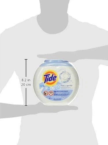 Tide Free & Gentle Laundry Detergent Pods, 42 Count, Unscented & Hypoallerge NEW
