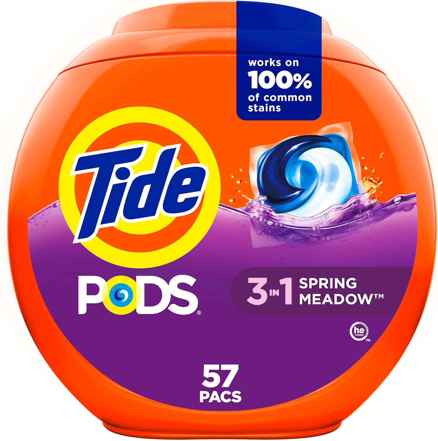 Tide PODS Laundry Detergent Pacs, 3-In-1 Stain Remover, Odor Fighter, Color Prot