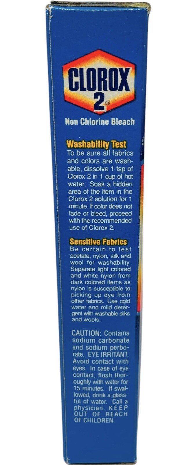 Vintage Clorox 2 Non Chlorine 40 oz 1989 Color Safe Bleach Whitens Sealed Prop