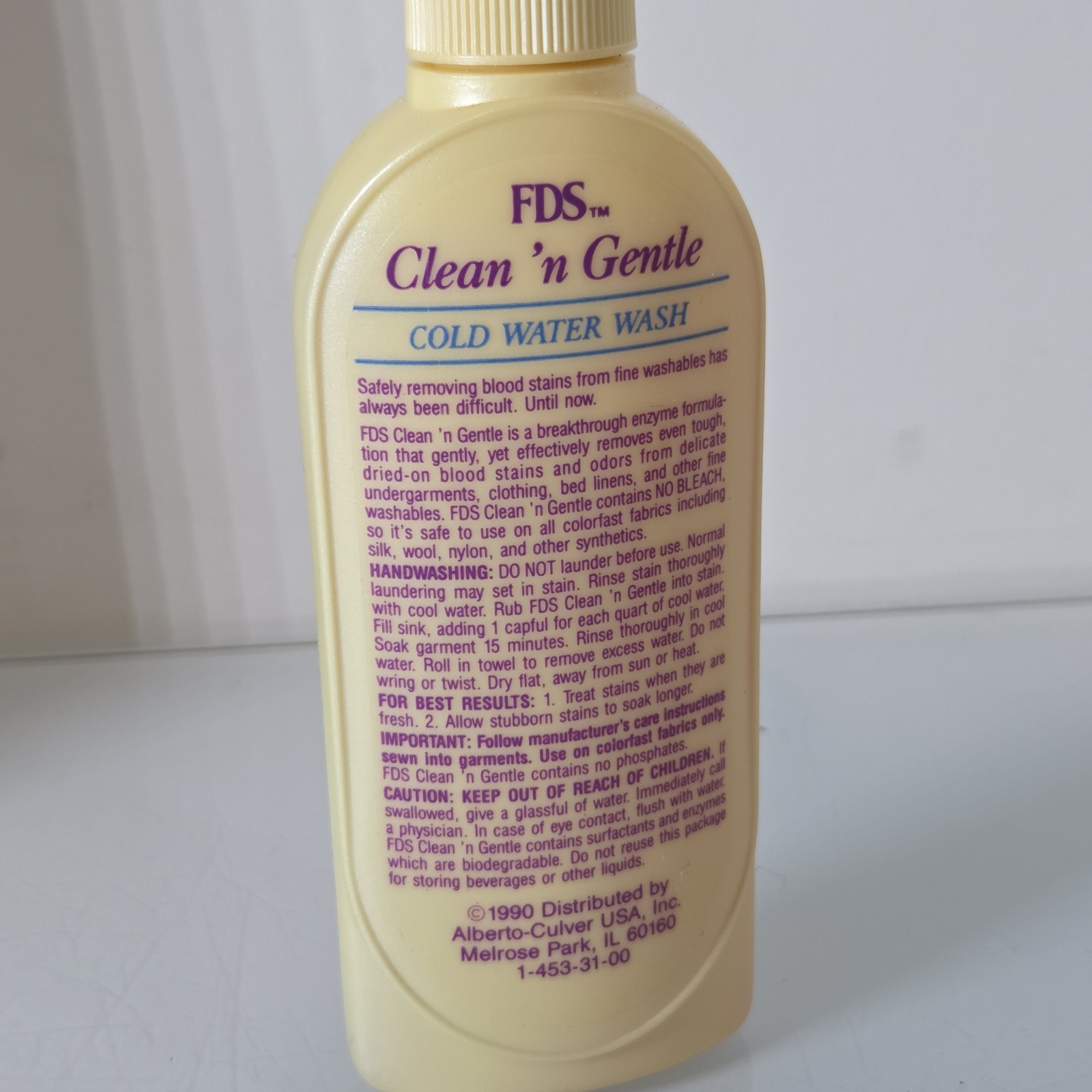 FDS Clean ‘n Gentle Blood Stain Remover Cold Water Wash for Fine Washables