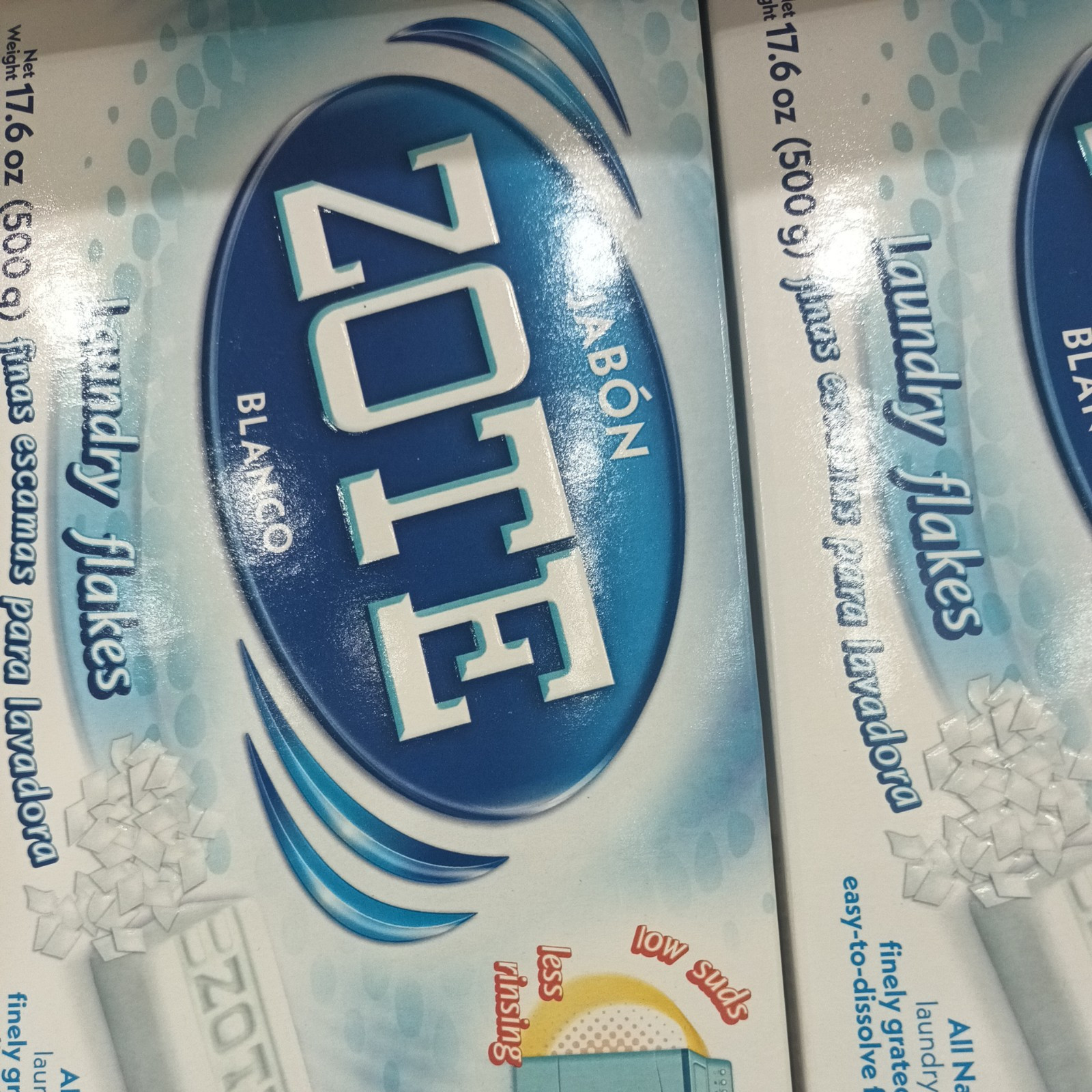 Jabon ZOTE Blanco Laundry Flakes, White All Natural Laundry Soap, 17.6 Oz.