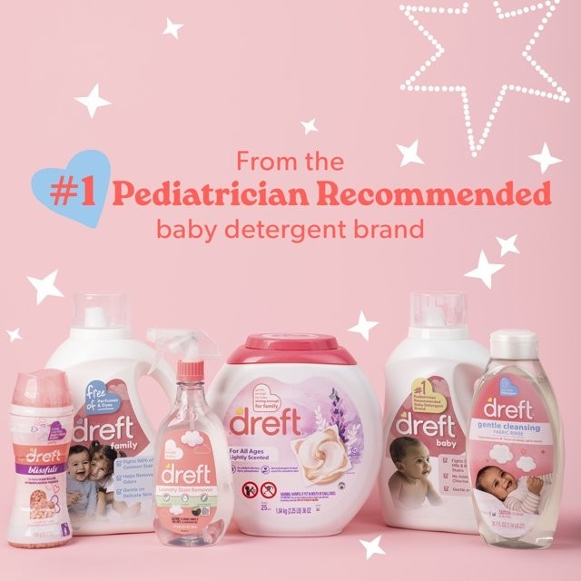 Dreft Baby Liquid Laundry Detergent, City Flower Baby Scent, 84 Fl Oz, 64 Loads
