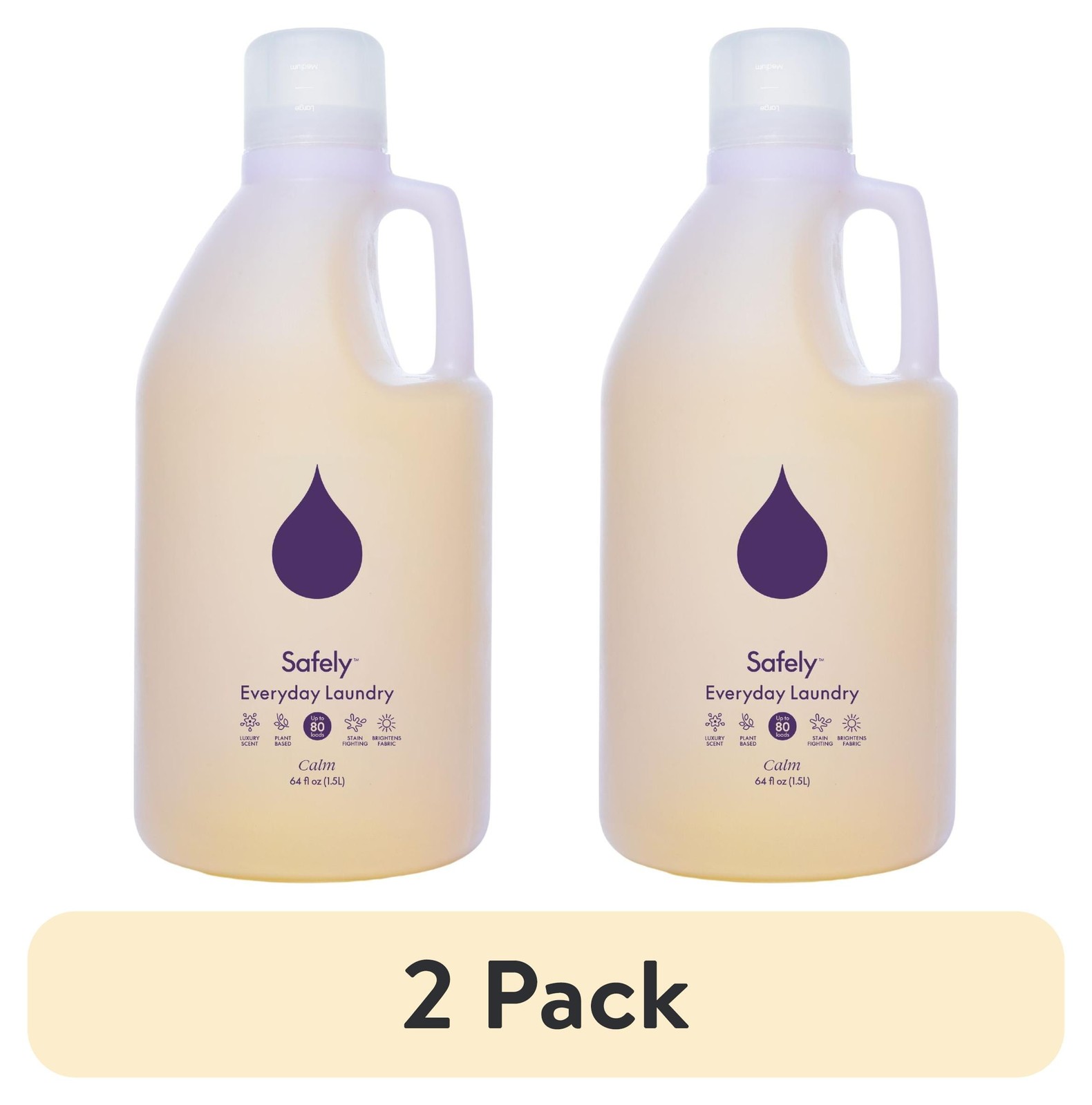 (2 pack) Everyday Liquid Laundry Detergent, Calm Scent, 64 fl oz, 80 Loads