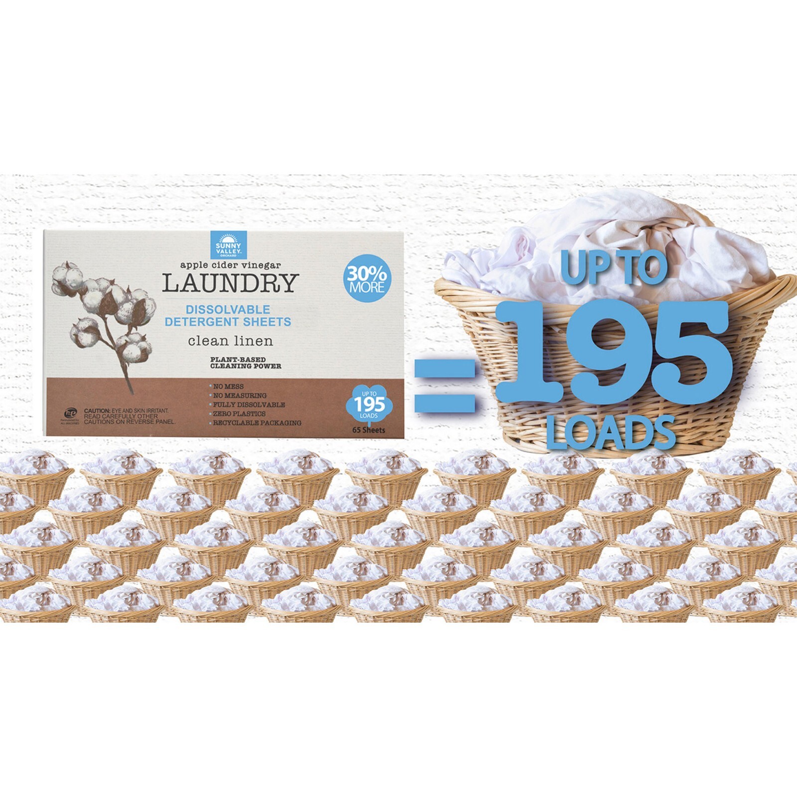 Sunny Valley Orchard 195-Load Dissolvable Laundry Sheets (Pick Your Scent)